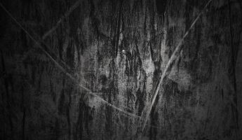 Dark and black wall halloween background concept. Black concrete dusty for background. Horror cement texture photo