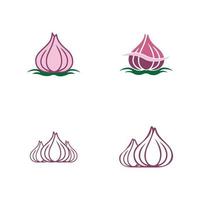 Garlic vector icon illustration design template