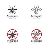 Mosquito insect animal logo vector illustration template