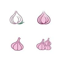 Garlic vector icon illustration design template