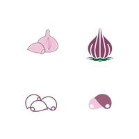 Garlic vector icon illustration design template