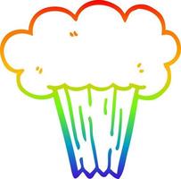 rainbow gradient line drawing cartoon explosion vector
