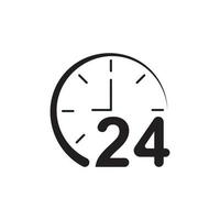 Time vector icon , 24 Hour icon vector illustration design template