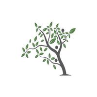 Tree Vector ,hand drawn,  illustration of  Olive tree vector design template