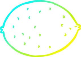 cold gradient line drawing cartoon lemon vector