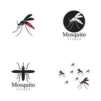 mosquito insecto animal logo vector ilustración plantilla