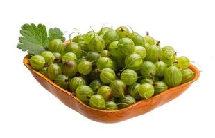 Gooseberry isolated on white background photo