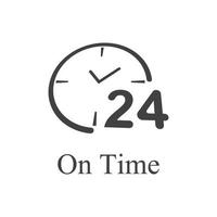 Time vector icon , 24 Hour icon vector illustration design template