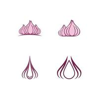 Garlic vector icon illustration design template