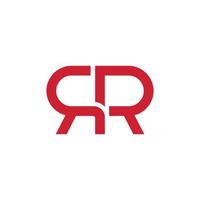 letra rr relacionada entre sí vector de diseño de logotipo.