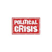 political crisis text design vector isolated on white background.