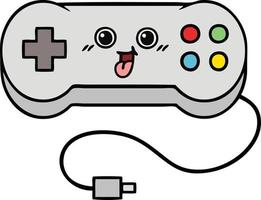 cute cartoon game controller vector