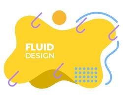 Yellow splash fluid design with outline hook. suitable for background vector