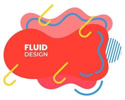 Red fluid design with curved lines and hook outline. suitable for background vector