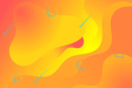 diseño de fondo degradado de color rojo y amarillo con formas geométricas vector