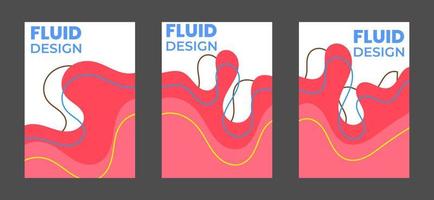 gran diseño rojo fluido con bonitas líneas curvas vector