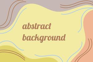 Wavy abstract background, cute color with curved thin lines vector