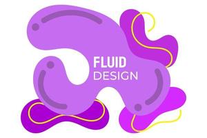 Diseño fluido de color púrpura con un bonito contorno fino. adecuado para fondo, web, portada, banner, presentación, etc. vector