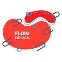 Sausage red liquid design with curved lines and circles. suitable for background vector