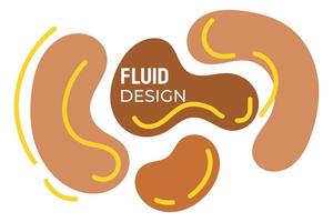 Brown clumpy liquid design with outline. suitable for background vector