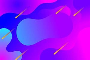 Fluid gradient background design with nice meteor lines vector