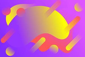 Fluid abstract background with bright gradient colors with bold shapes vector