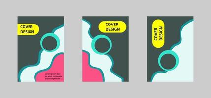 Circle cover design in the middle of a minimalist with nice wave variations vector