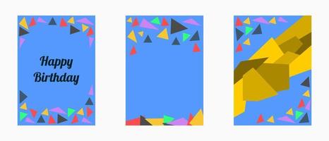 Nice background set with colorful abstract triangles and diagonal shapes vector