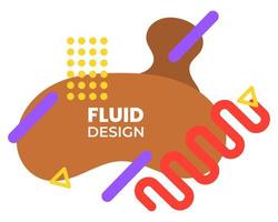 Brown fluid design with unique curved lines. suitable for background vector