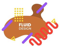 Brown fluid design with unique curved lines. suitable for background vector