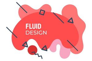 Fluid red color design with nice lines and geometric. suitable for background, web, cover, banner, presentation, etc. vector