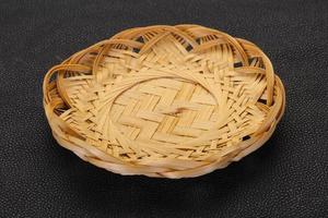 Empty wicker bowl photo