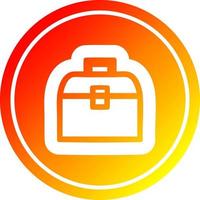 tool box circular in hot gradient spectrum vector