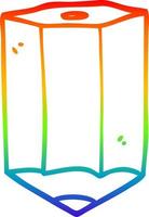 rainbow gradient line drawing cartoon colored pencil vector