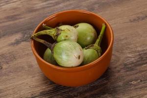 Asian green eggplant - ready for cooking photo