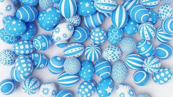 Beautiful Easter background with colorful Easter eggs. 3d animation video