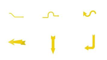 set di frecce animate segno elemento di design video