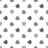 Seamless pattern in grey hearts on white background for fabric, textile, clothes, tablecloth and other things. Vector image.