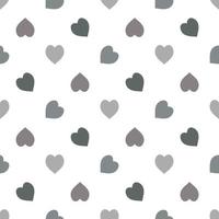 Seamless pattern in grey hearts on white background for fabric, textile, clothes, tablecloth and other things. Vector image.