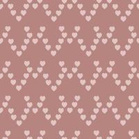 Seamless pattern in simple light pink hearts on discreet pink background for fabric, textile, clothes, tablecloth and other things. Vector image.