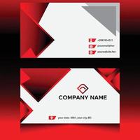 Red  black and white premium best business card design vector