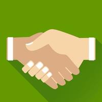 hand gesture. handshake symbol, design element for agreement, business vector