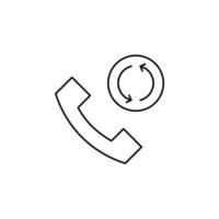 Call, Centre, Telephone Thin Line Icon Vector Illustration Logo Template. Suitable For Many Purposes.