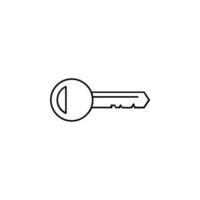 Key Thin Line Icon Vector Illustration Logo Template. Suitable For Many Purposes.