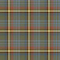 Seamless pattern in creative dark swamp green, blue, yellow, red and grey colors for plaid, fabric, textile, clothes, tablecloth and other things. Vector image.