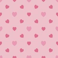 Seamless pattern in simple warm pink hearts on light pink background for fabric, textile, clothes, tablecloth and other things. Vector image.