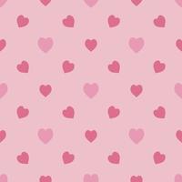 Seamless pattern in simple warm pink hearts on light pink background for fabric, textile, clothes, tablecloth and other things. Vector image.