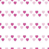 patrón impecable con grandes corazones rosas claros y brillantes sobre fondo blanco para cuadros, telas, textiles, ropa, manteles y otras cosas. imagen vectorial vector