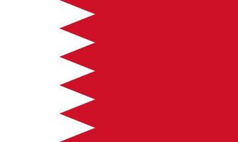 Vector illustration of the Bahrain flag