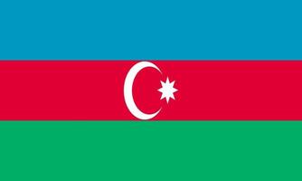 Vector illustration of the Azerbaiyan flag